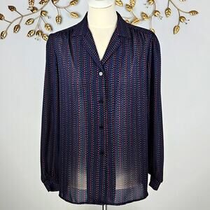 Vintage Teddi Sheer Blouse Size Large